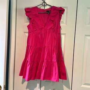 NWT Aqua hot pink tiered babydoll dress